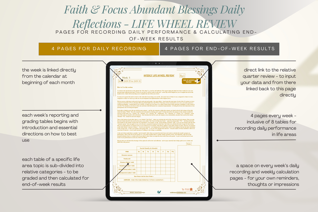 Faith & Focus Life Wheel Review System