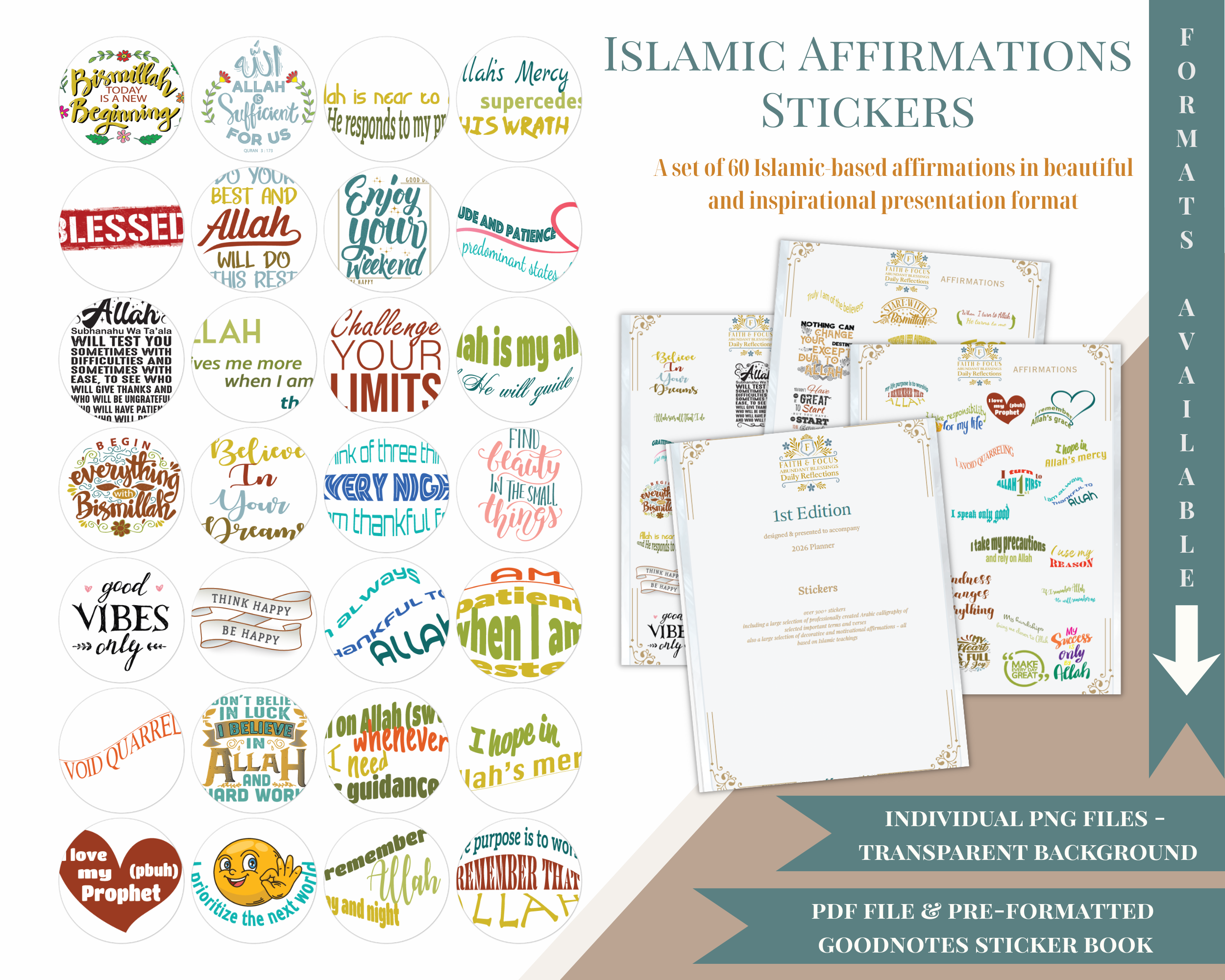 Faith & Focus Islamic Stickers - 1st edition