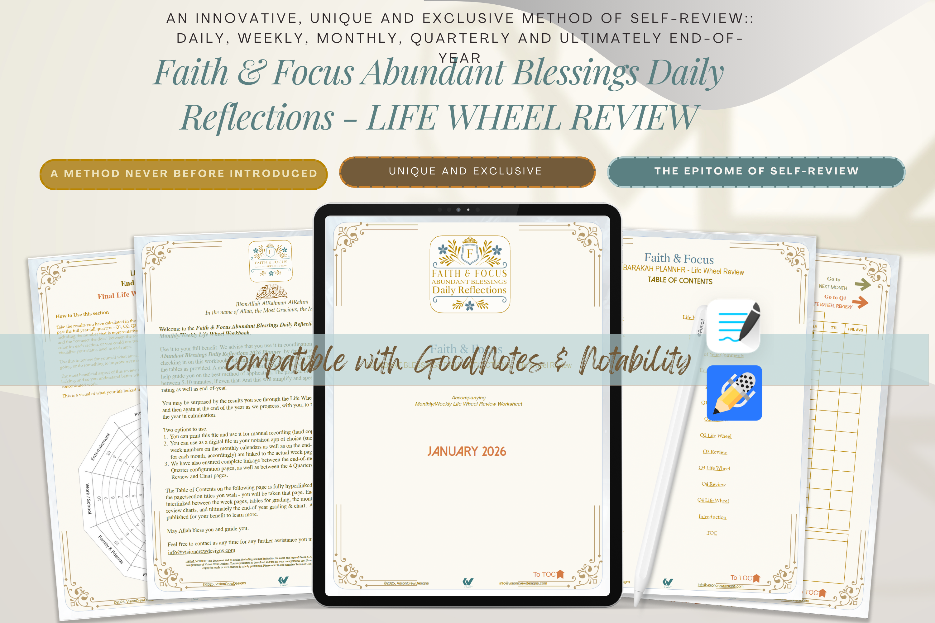 Faith & Focus Life Wheel Review System
