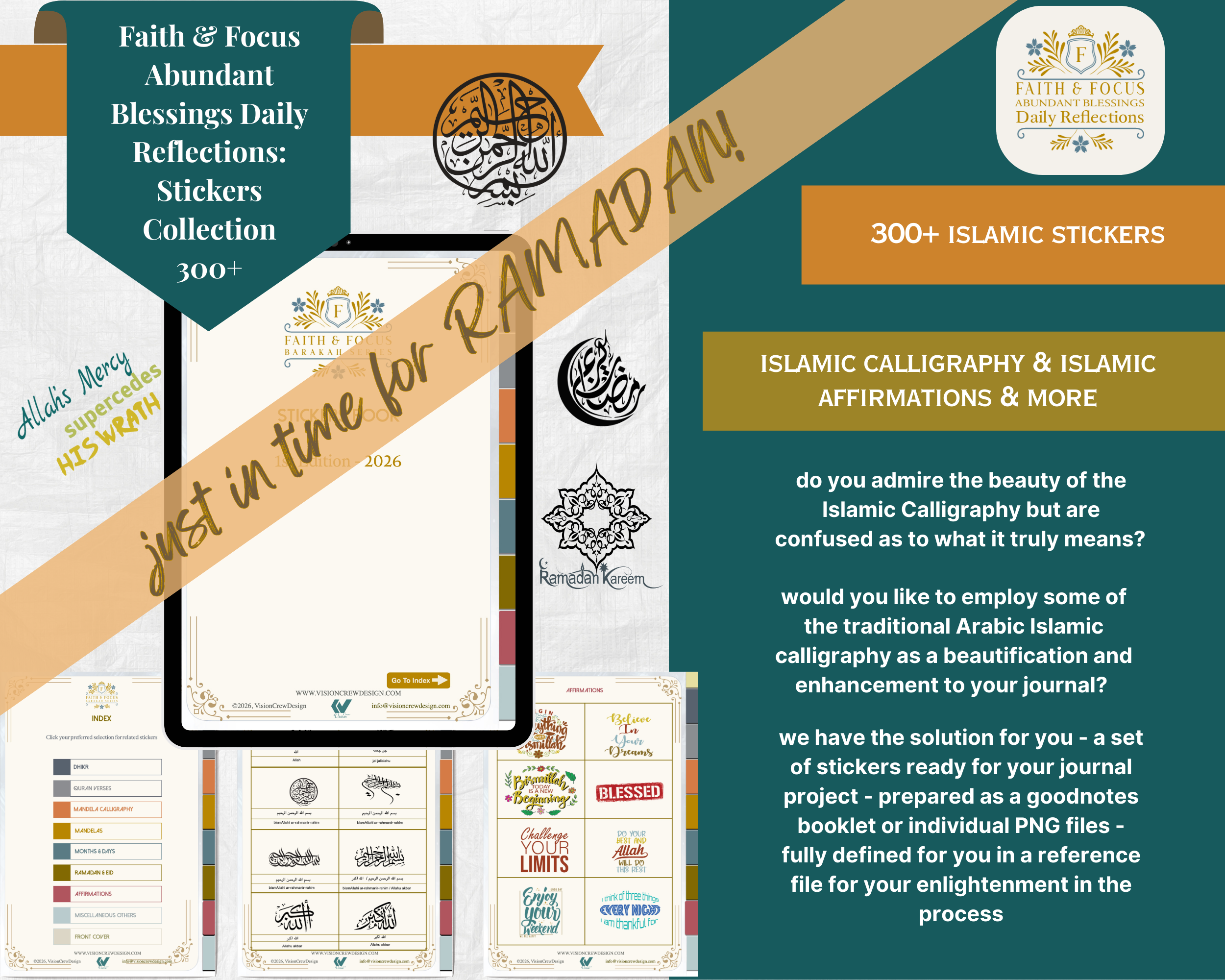 Faith & Focus Islamic Stickers - 1st edition