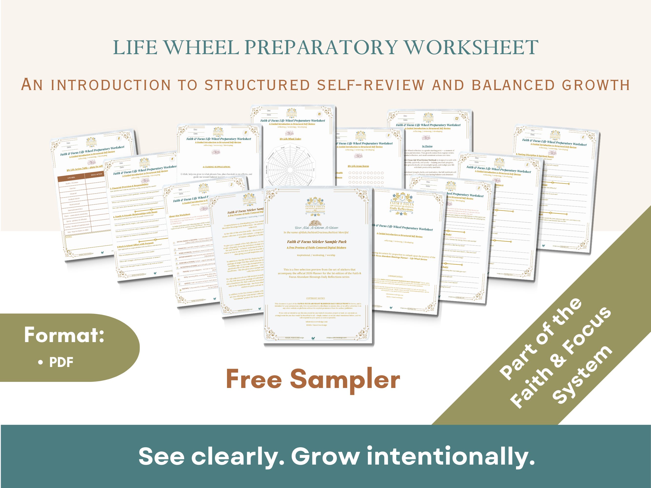 Faith & Focus Life Wheel Preparatory Worksheet (Free)
