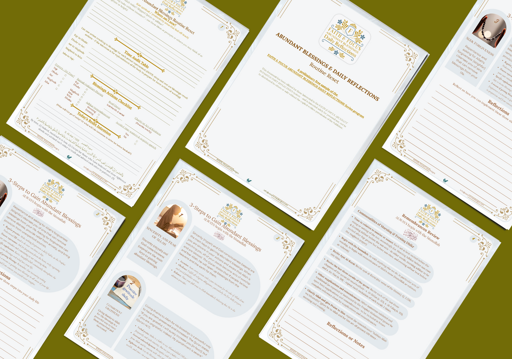 Faith & Focus Abundant Blessings Routine Reset Worksheet