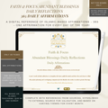 Faith & Focus 365 Islamic affirmations daily reflections journal featuring Quran and Sunnah-based affirmations for spiritual growth and consistency.