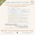 Fajr consistency guide PDF with practical steps to help wake up for Fajr and maintain consistency in daily prayer.